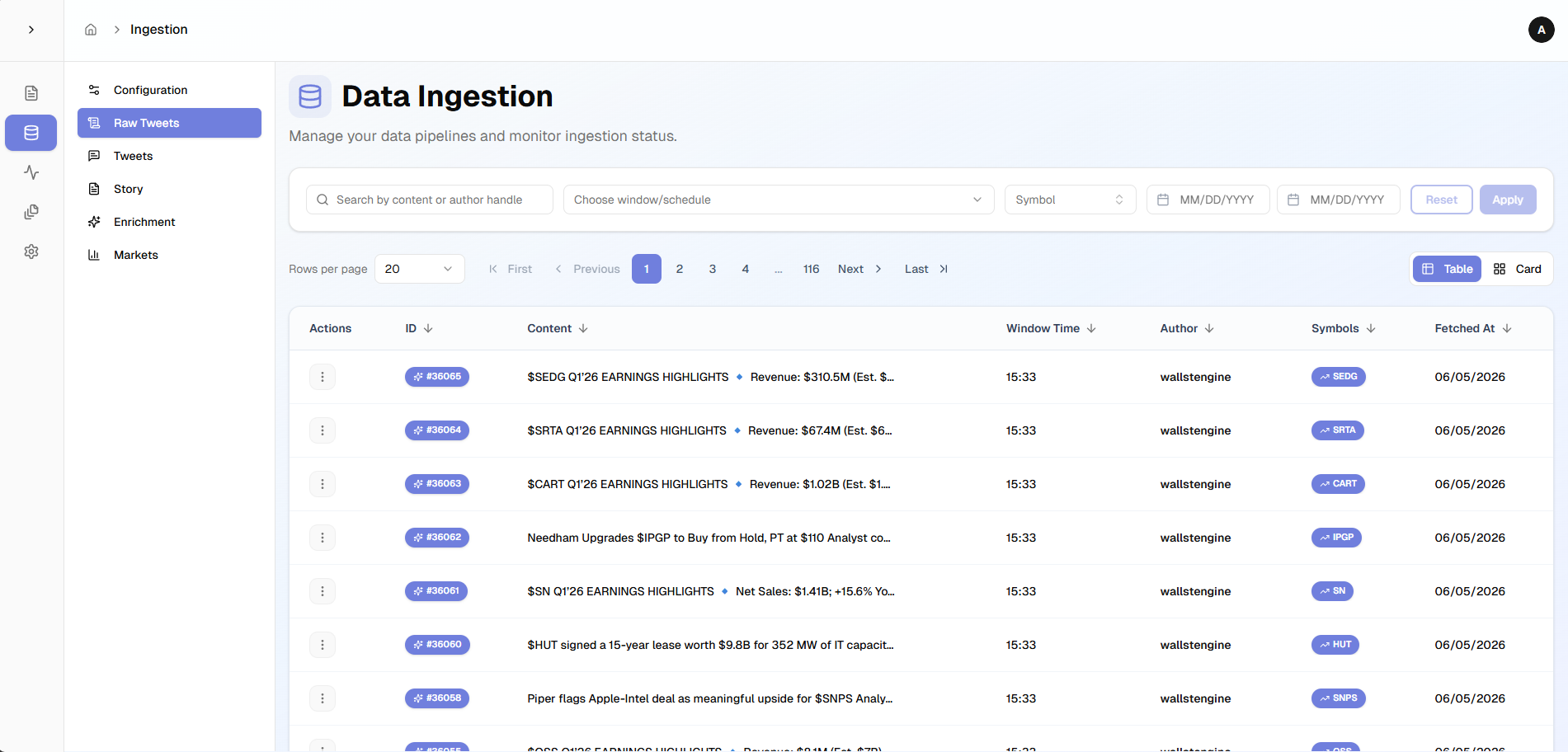 MarketLens Reporting Platform project screenshot